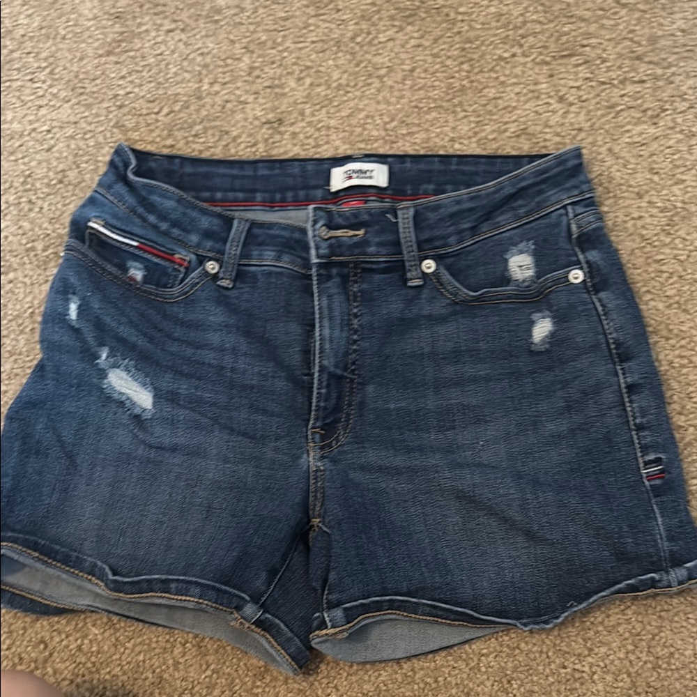 Tommy Hilfiger Women's Blue Denim Shorts